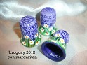 Uruguay 2012 Flores Porcelana. No son de porcelana, son de ceramica sin esmlatar, pintados a mano y barnizados.. Subida por Yanibela